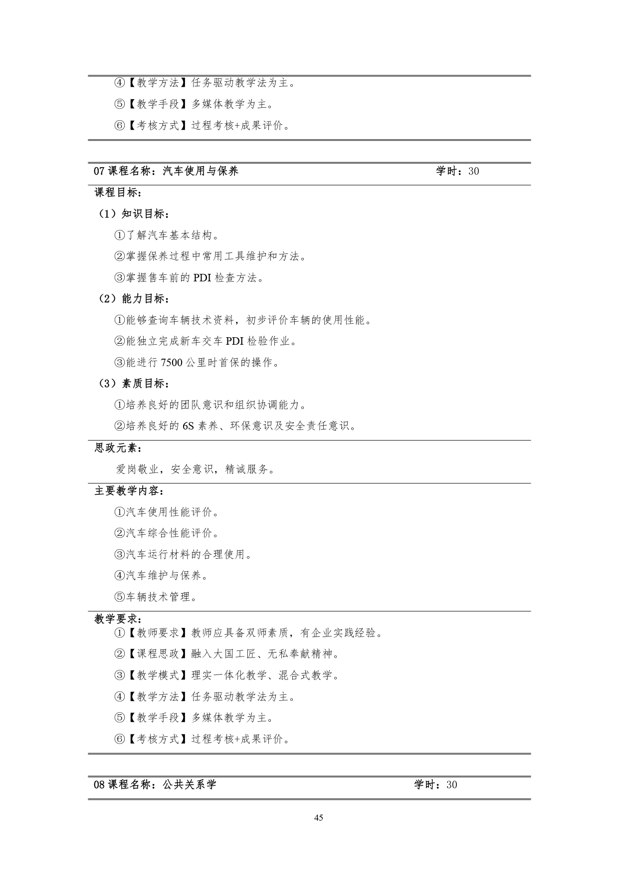 yl7703永利官网2022版汽车技术与营销专业人才培养方案(9月6日定稿）_page-0047.jpg