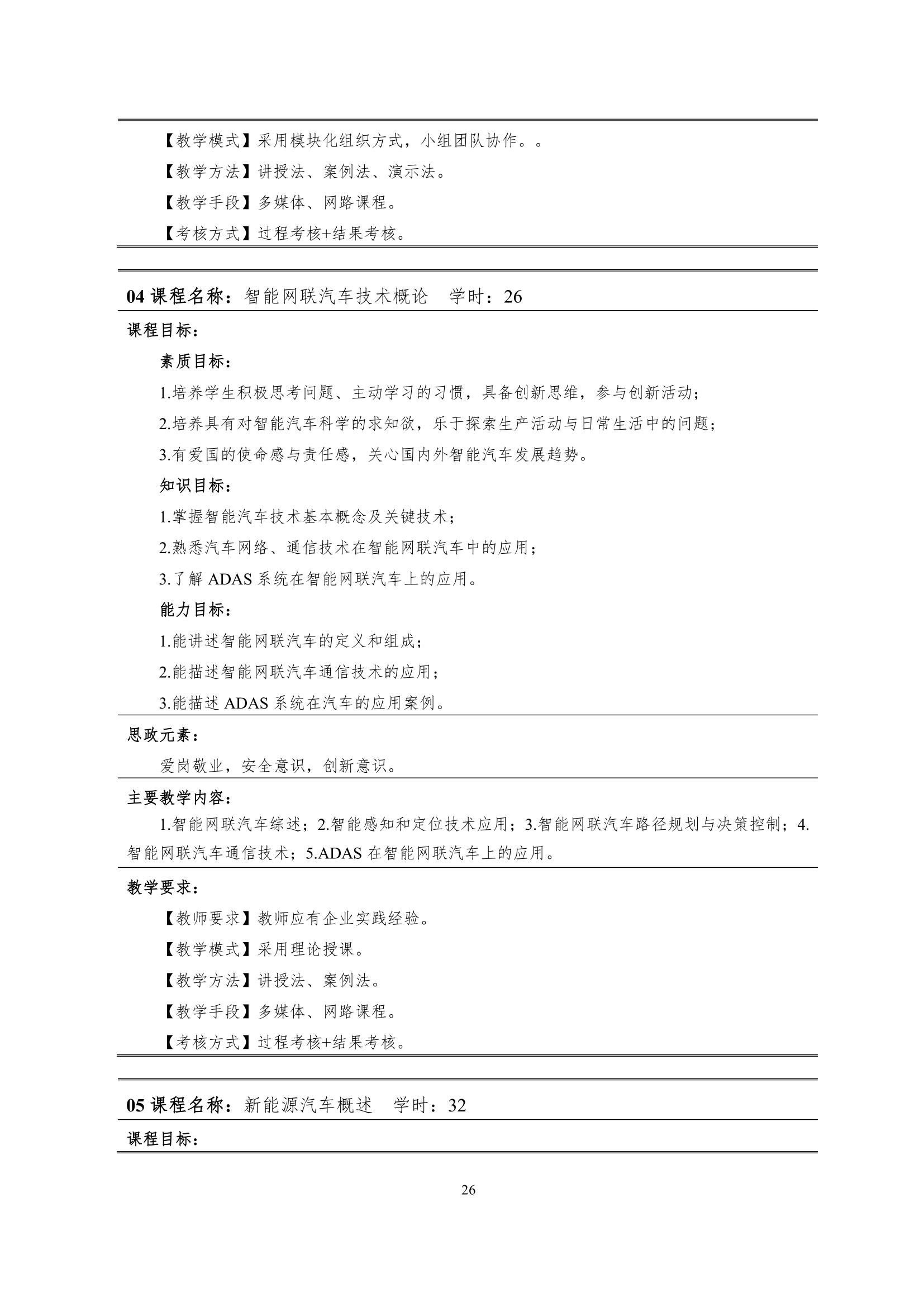 yl7703永利官网2022级智能网联汽车技术专业人才培养方案-20220510-v9.0_28.jpg